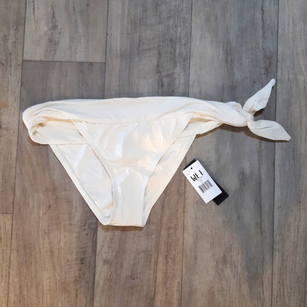 Womens Cream White Bikini bottoms XL WET Beachwear Swimwear Pool Bathing suit